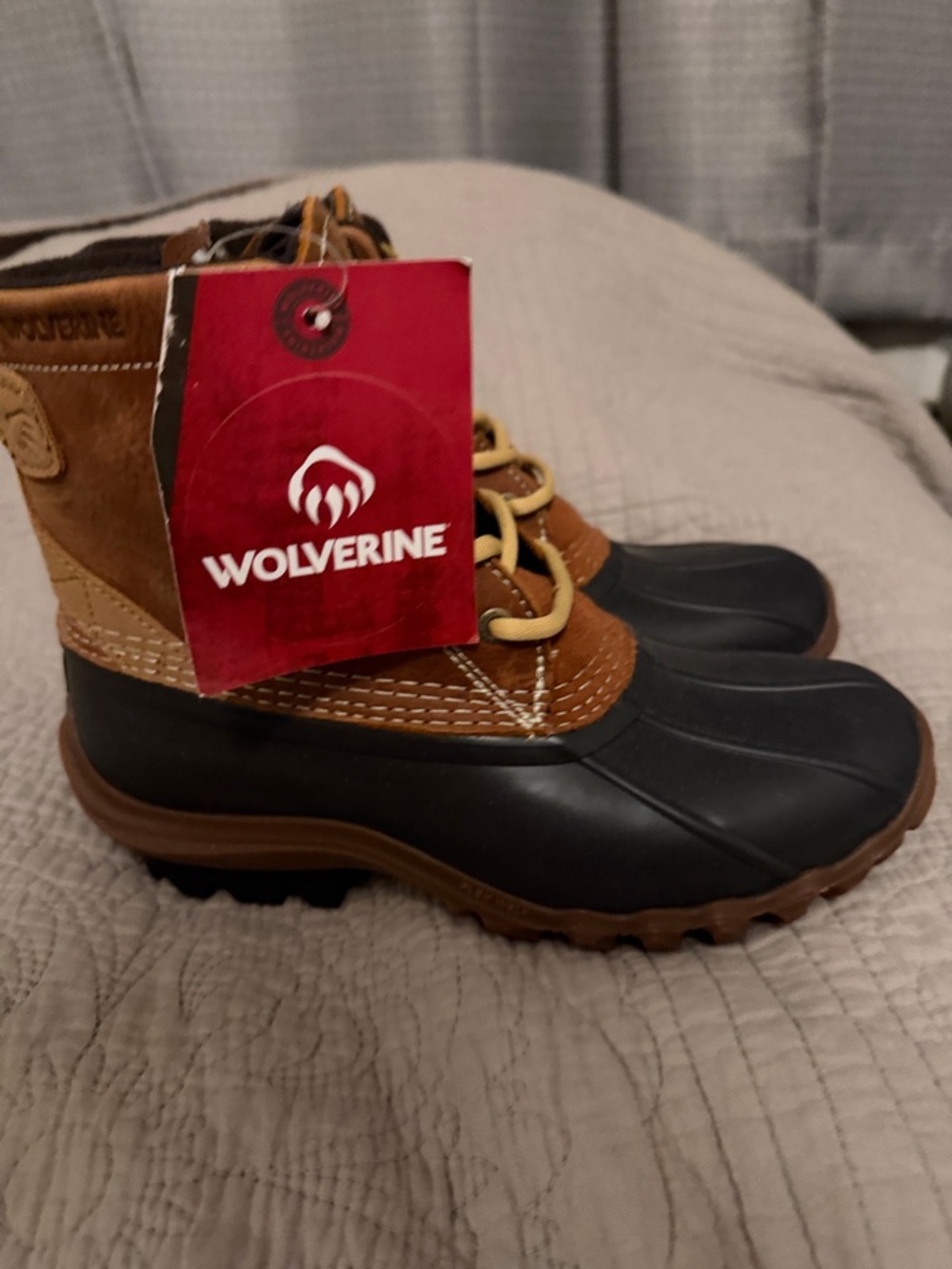 Wolverine Black and Brown Waterproof Duck Boots
